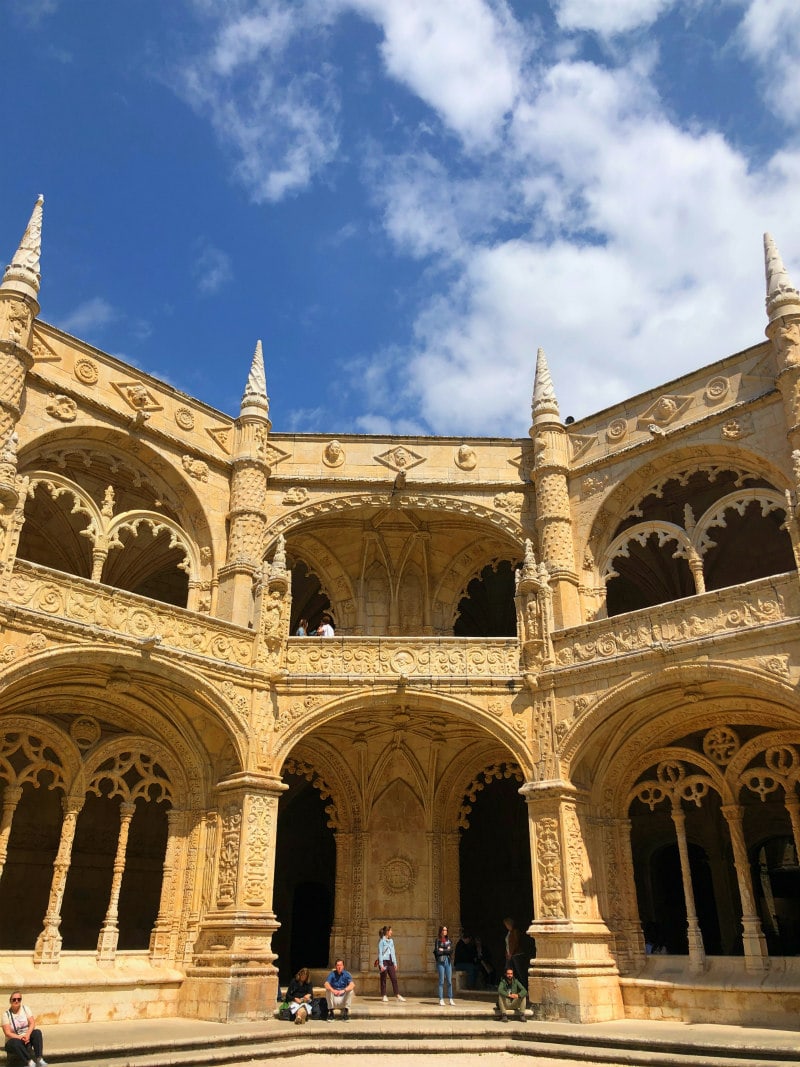 Jeronimos Monastery Cloisters in Belem, Portugal