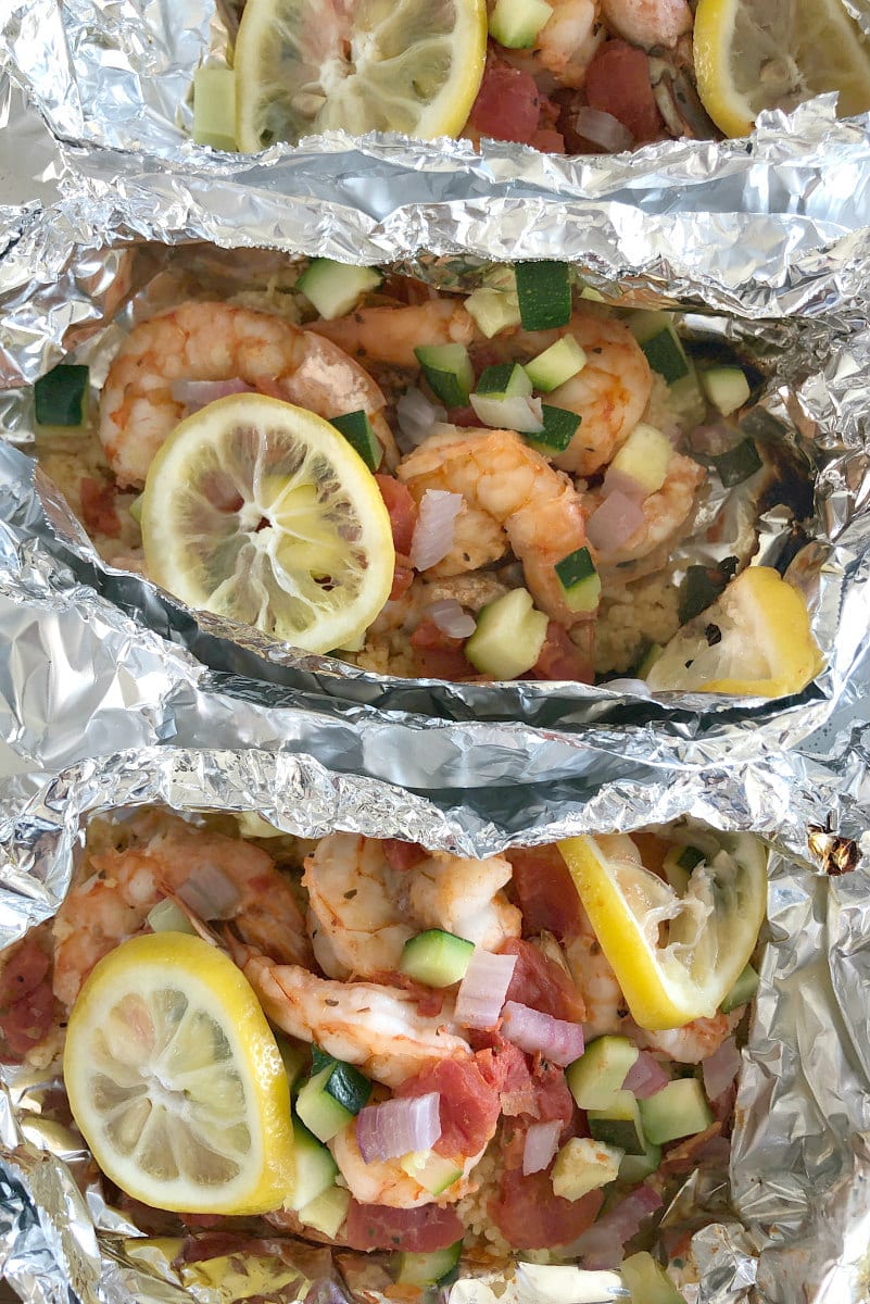 Mediterranean Shrimp Foil Packets