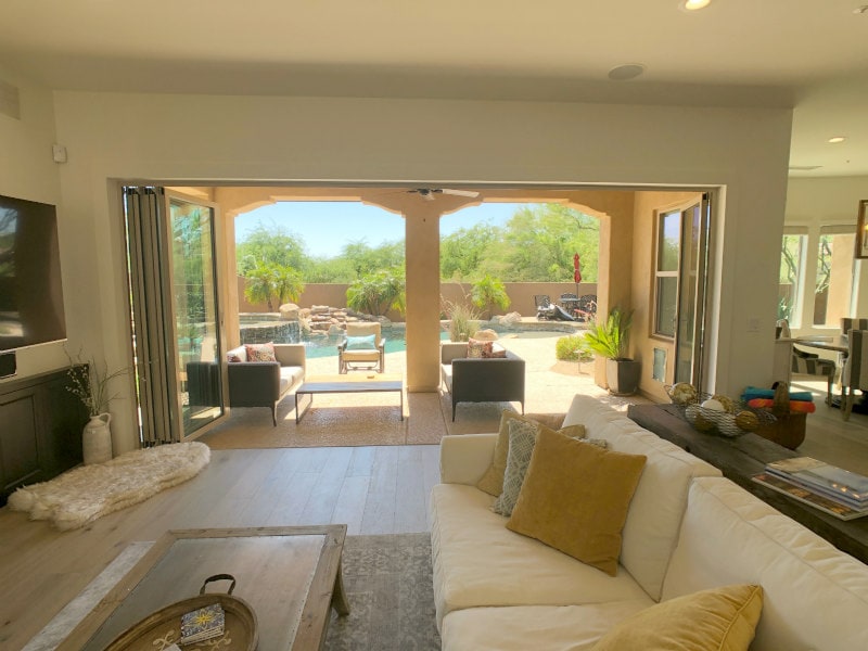 View to the backyard in Scottsdale Home Remodel