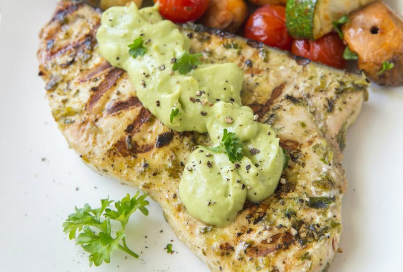 Grilled Swordfish with Avocado Mayonnaise Recipe Girl