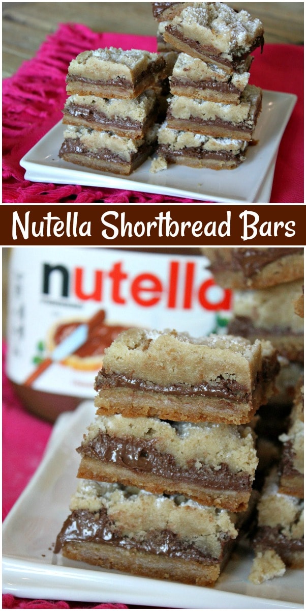 Nutella Shortbread Bars Recipe Girl®
