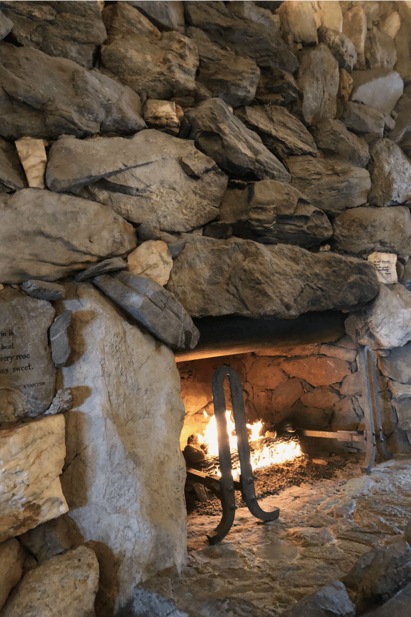 fireplace at Omni Grove Park Inn