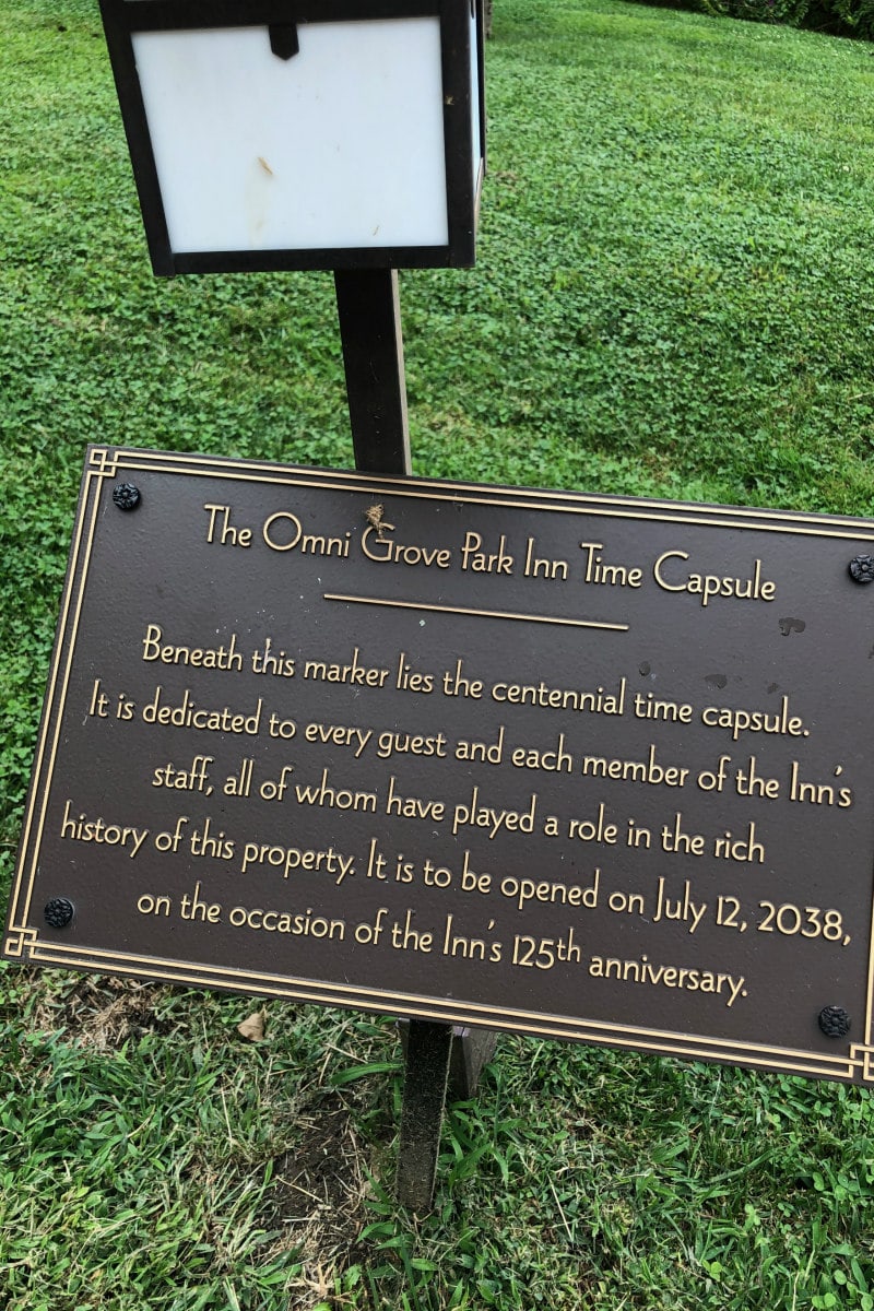 Omni Grove Park Inn Time Capsule