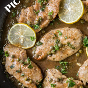 Pinterest image for veal piccata