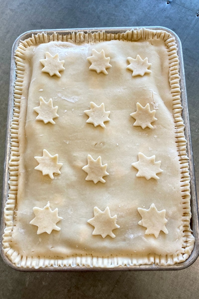 decorative crust for slab pie