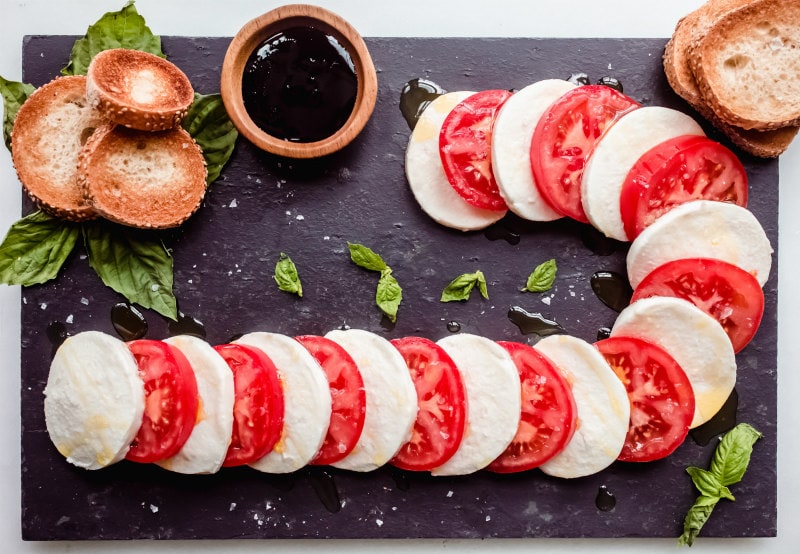 Candy Cane Caprese Board Recipe Girl®