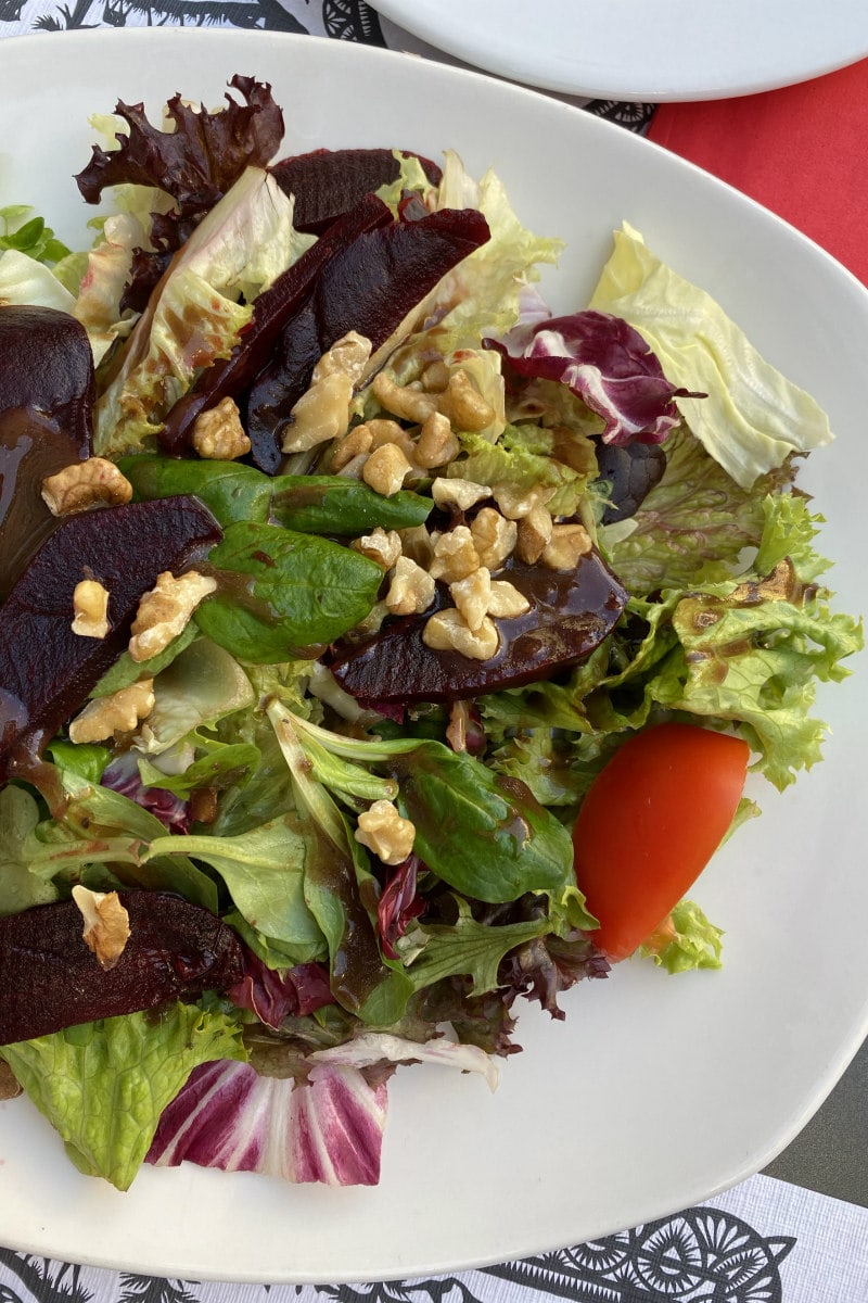 Beet Salad on a white plate