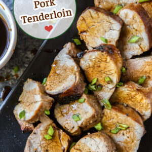 pinterest imange for teriyaki pork tenderloin