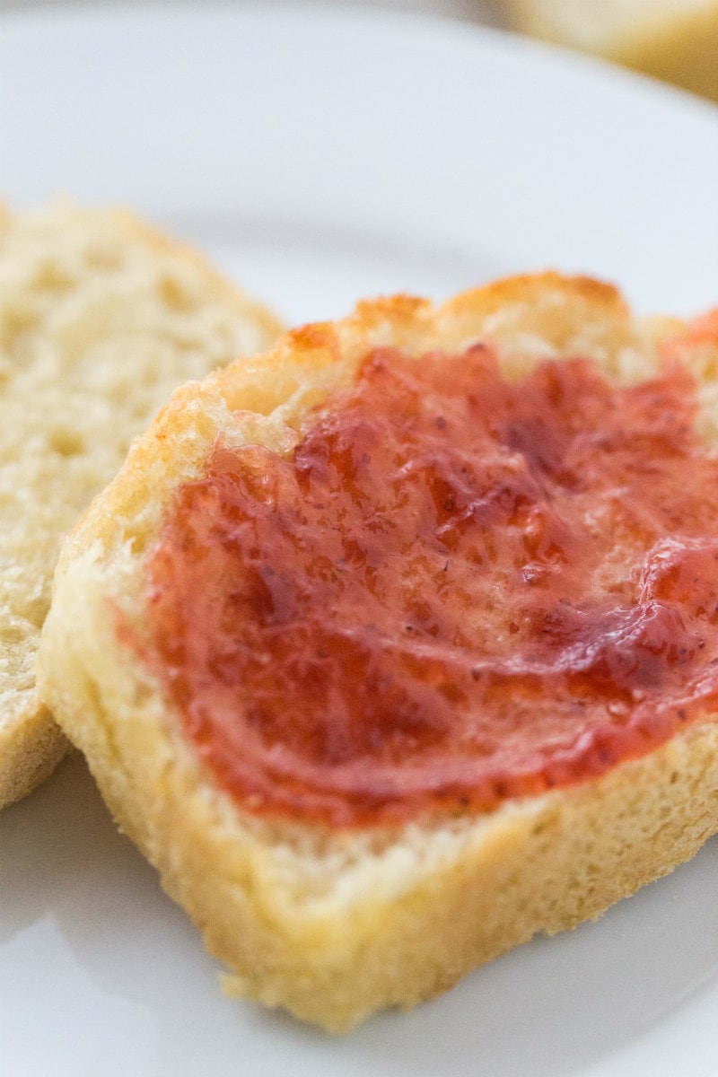 Toasted English Muffin Bread with Jam