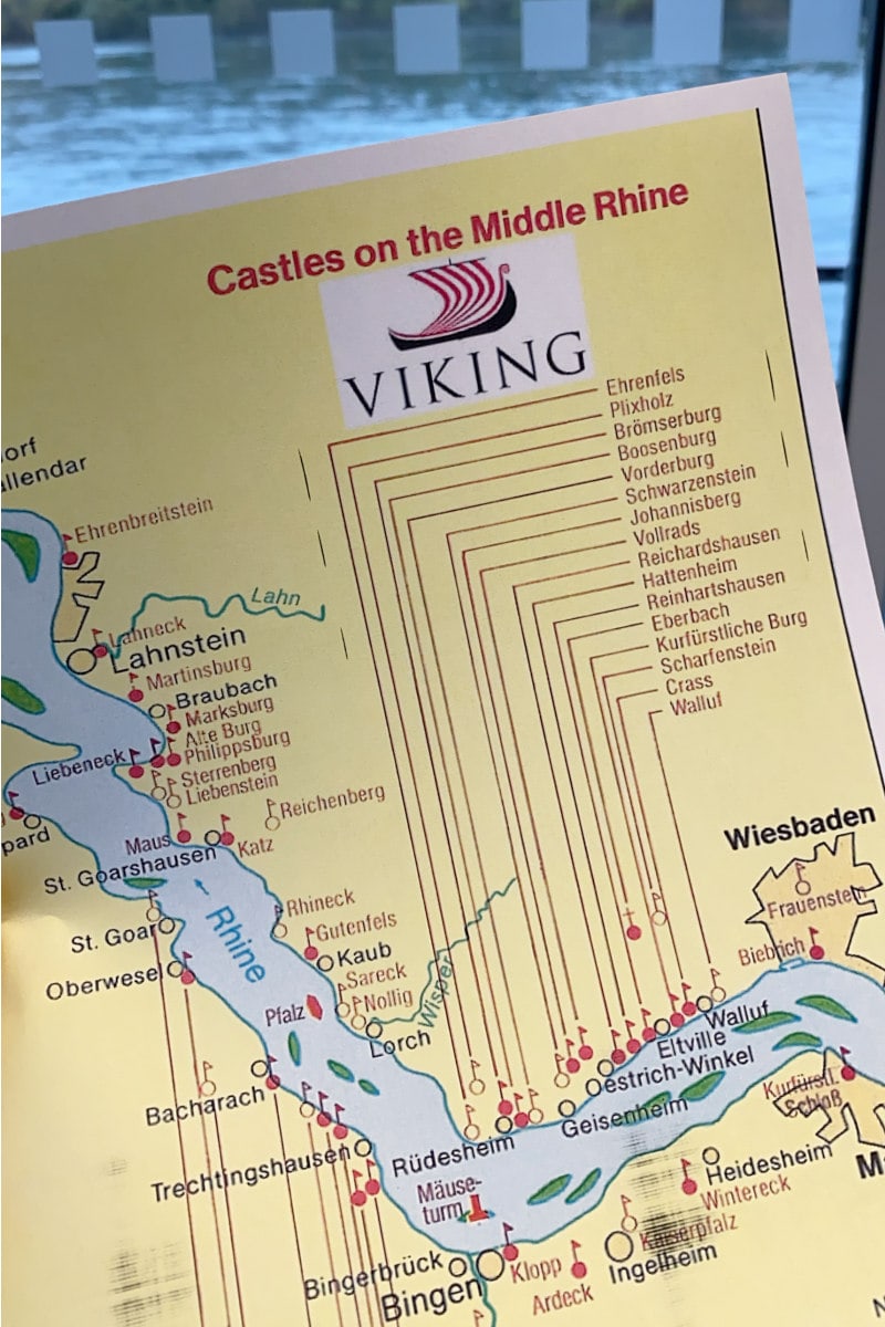 map of castles on the middle Rhine