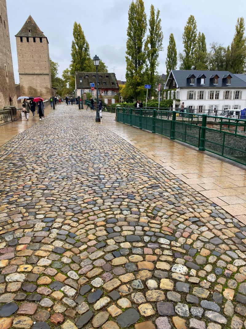 cobblestone streets in Strasbourg, France