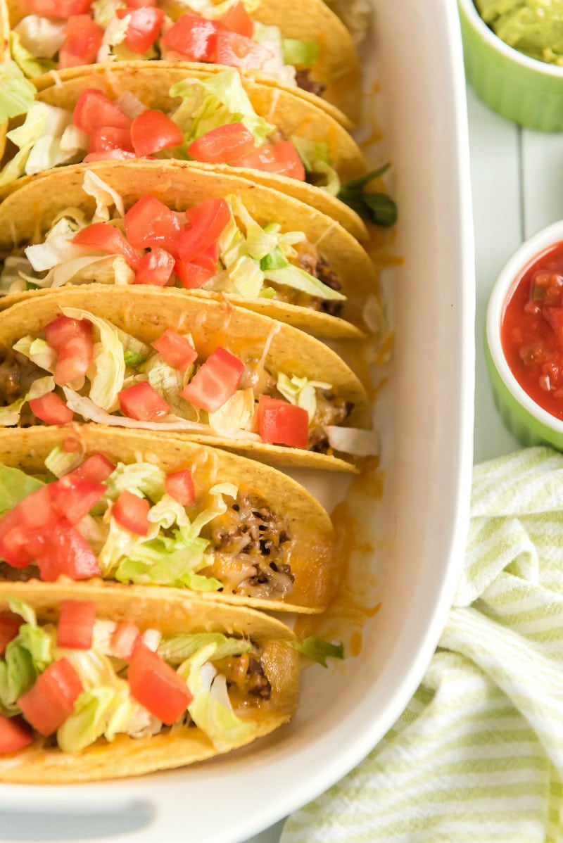 Oven Baked Beef Tacos with Fixings