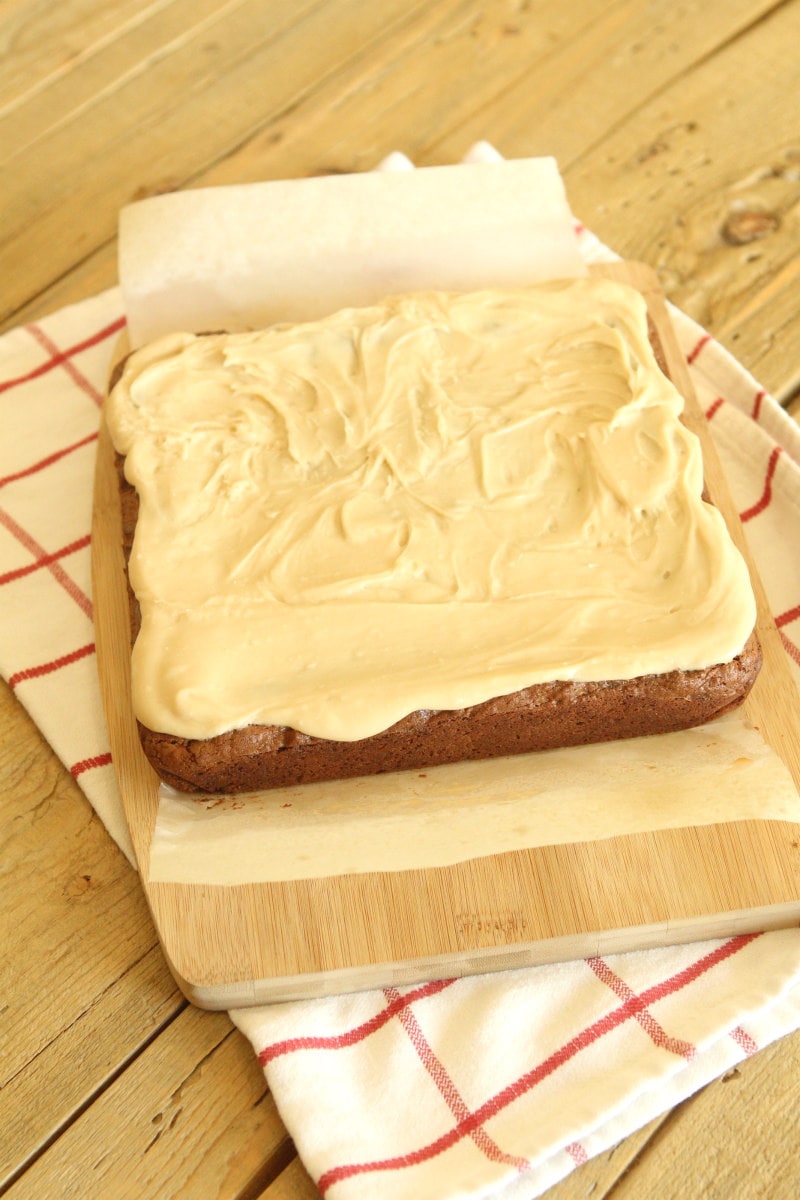 Irish Cream Brownies with Frosting