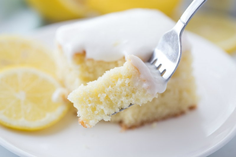 eating Lemon Sour Cream Cake