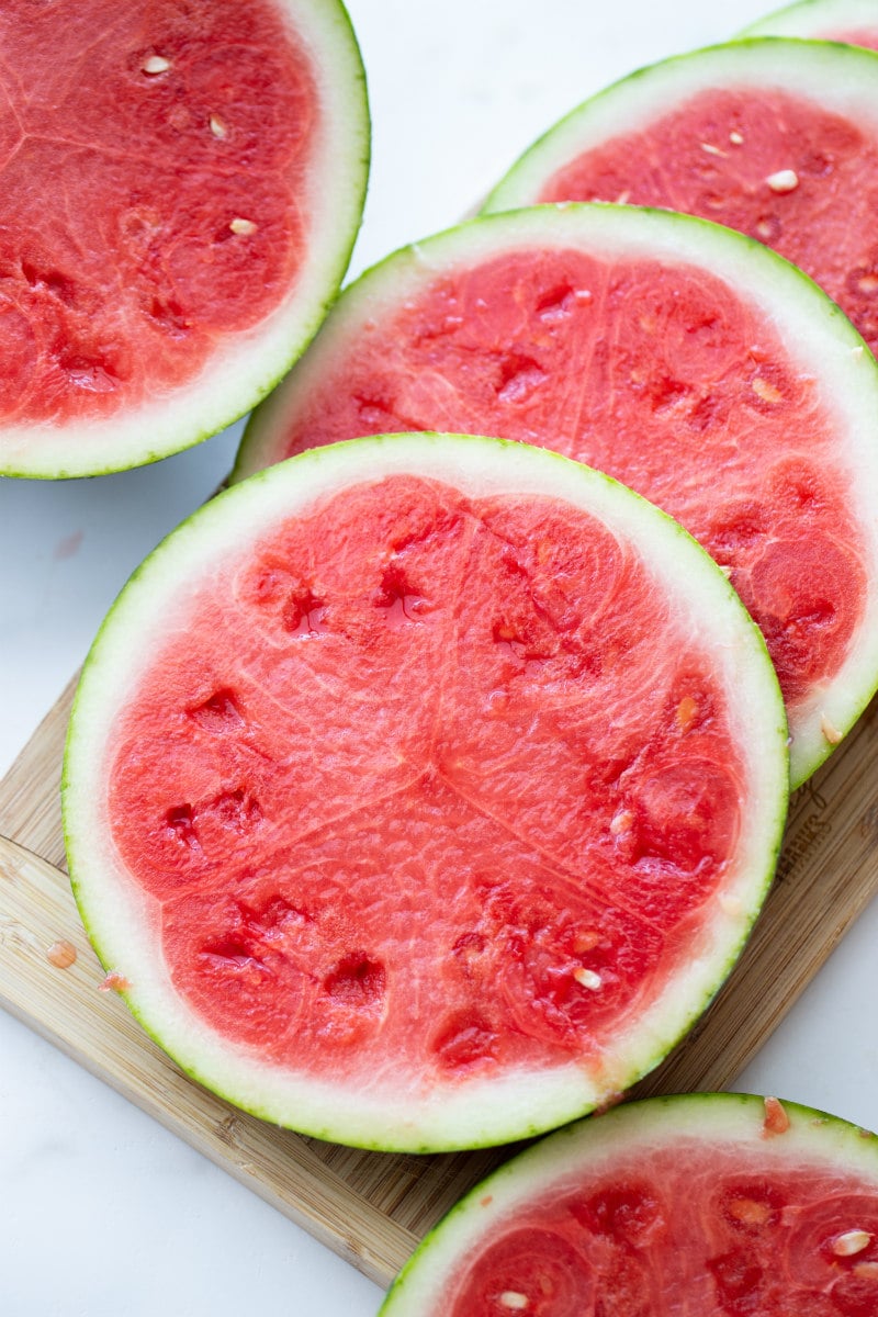slices of fresh watermelon