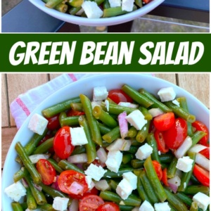 pinterest collage image for green bean salad