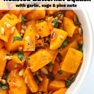 pinterest image for roasted butternut squash