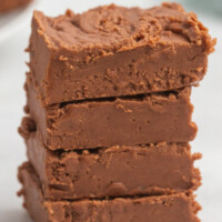 stack of chocolate fudge