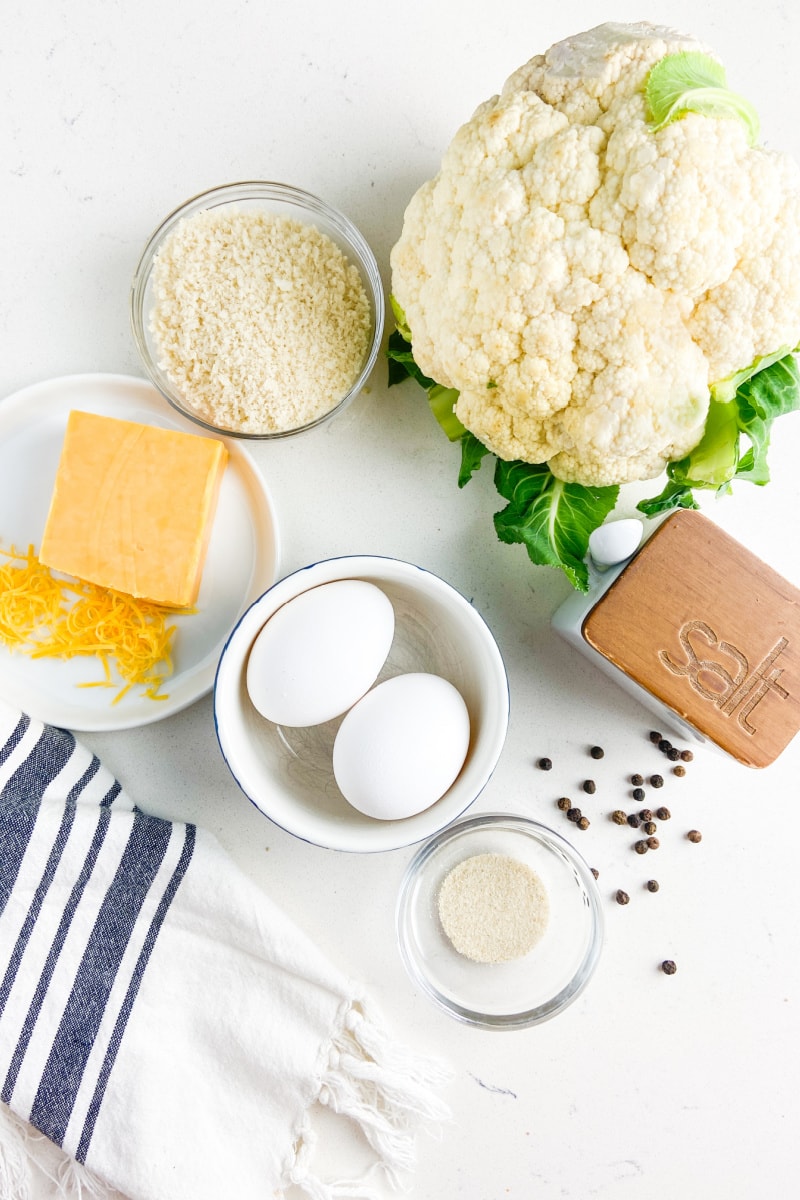 ingredients displayed for cauli tots