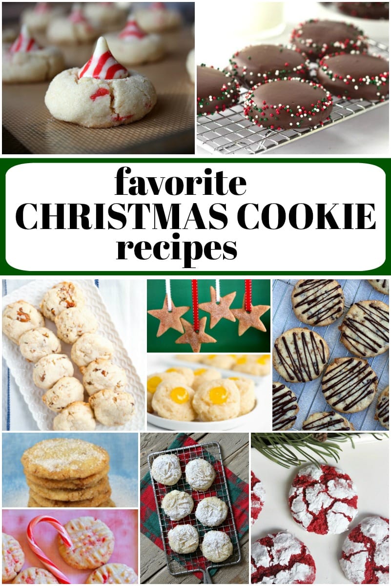 collage image of favorite christmas Cookie Recipes