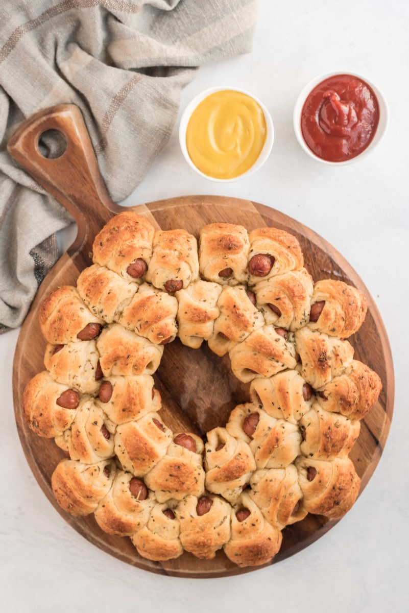 pigs in blanket displayed for eating