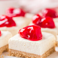 no bake cherry cheesecake bars