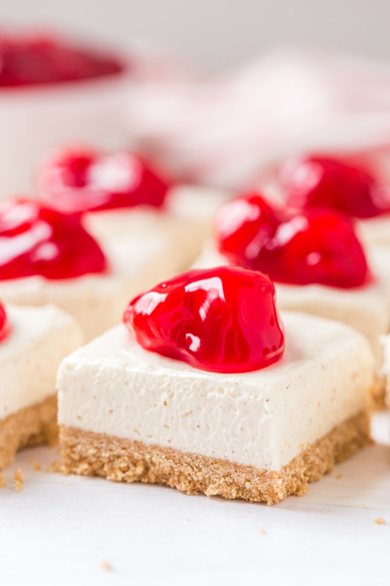 no bake cherry cheesecake bars