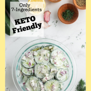 pinterest image for creamy cucumber salad