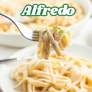 pinterest image for fettuccine alfredo