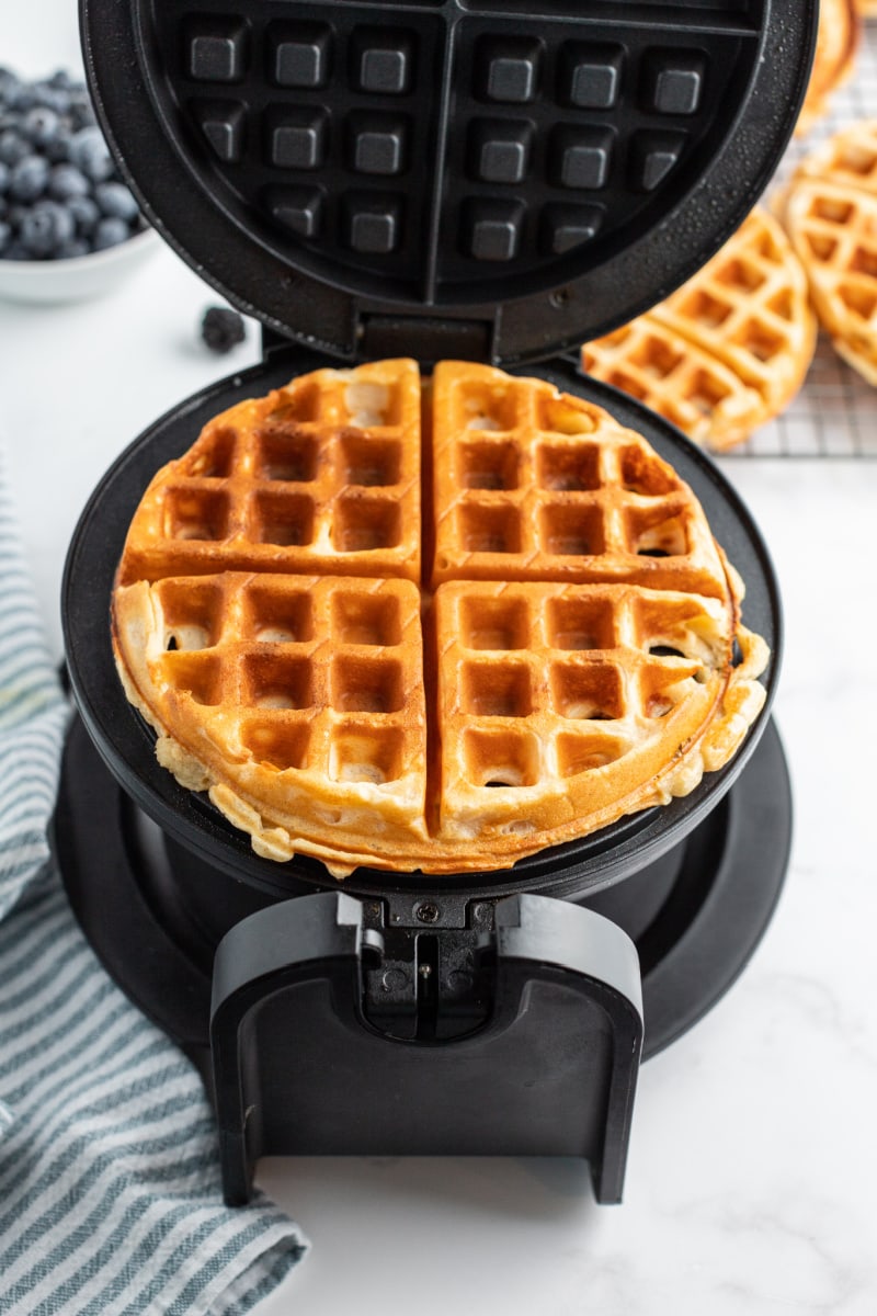 waffle in waffle iron