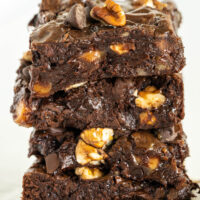 stack of turtle brownies