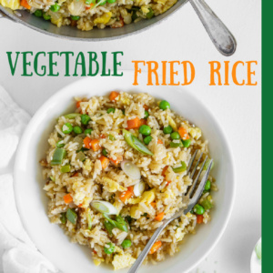 pinterest image for vegetable fried rice