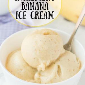 pinterest image for one ingredient banana ice cream