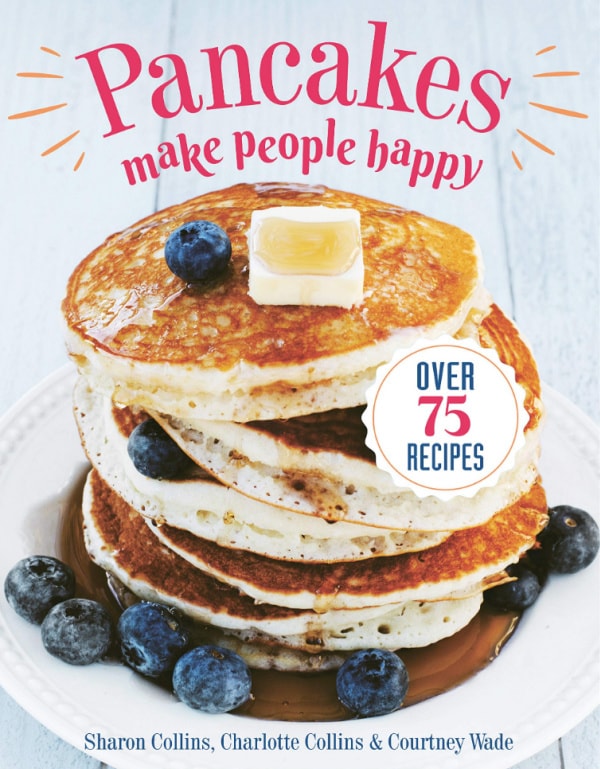 cookbook cover of pancakes make people happy