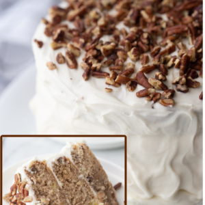 pinterest image for hummingbird cake