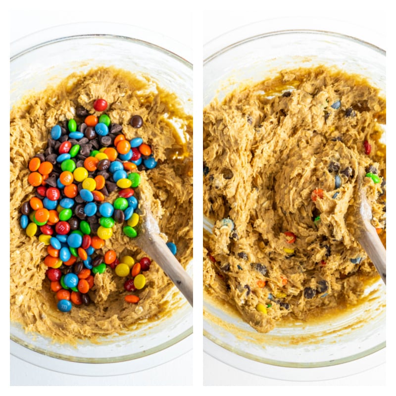 monster cookie dough in a bowl