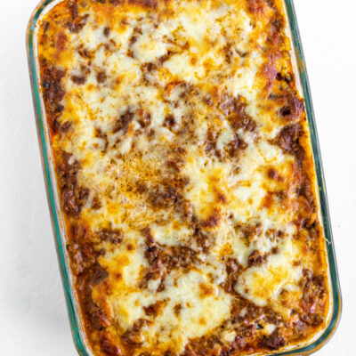 pan of lasagna