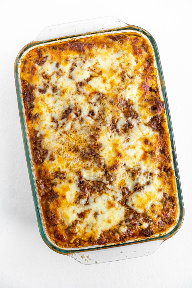 pan of lasagna
