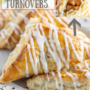 pinterest image for easy apple turnovers