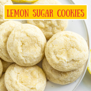 pinterest image for lemon sugar cookies