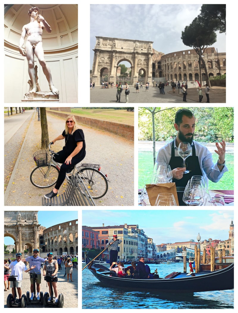 Activities collage for Italy