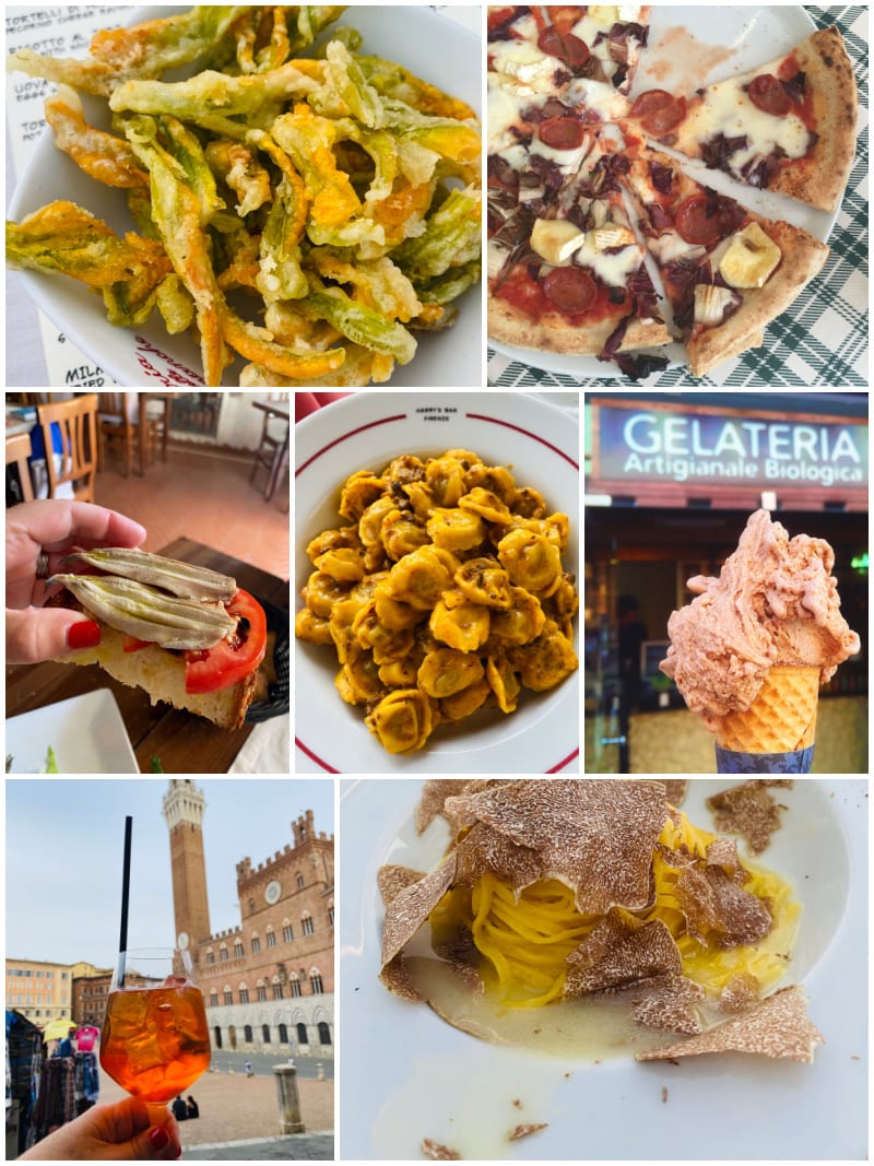 collage of the foods of italy