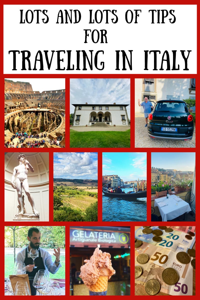 collage travel in italy