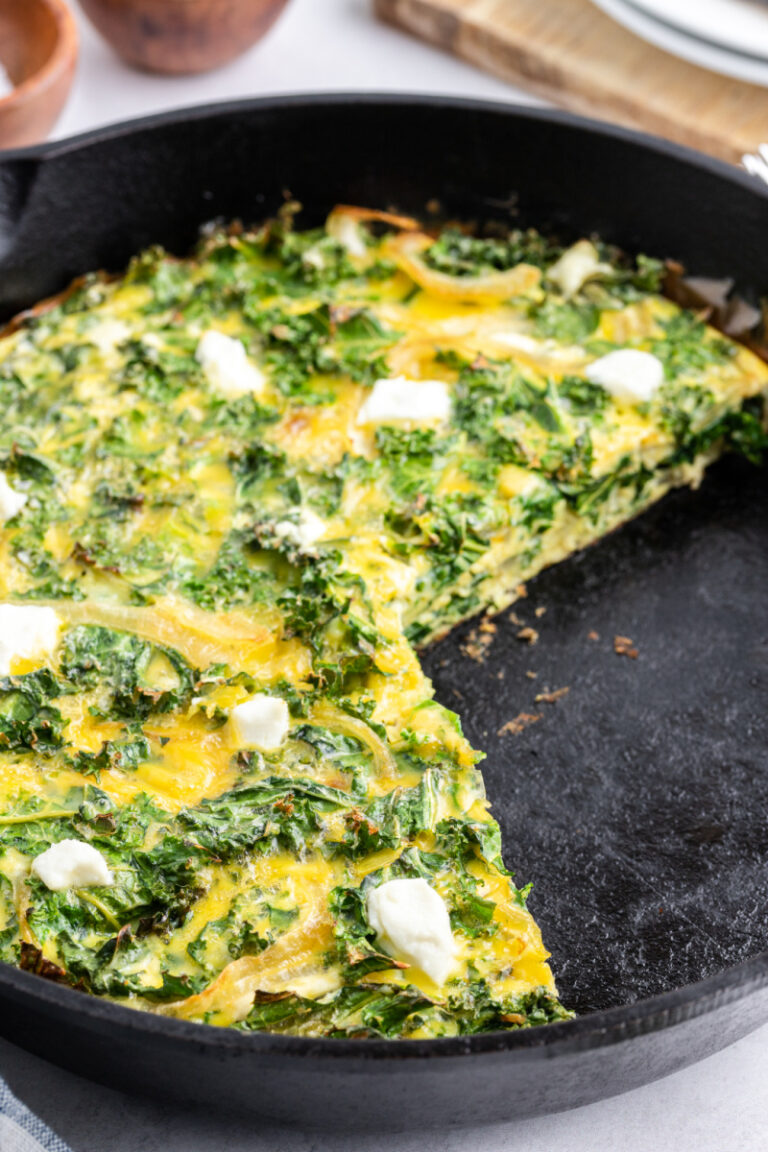Kale and Goat Cheese Frittata Recipe Girl®