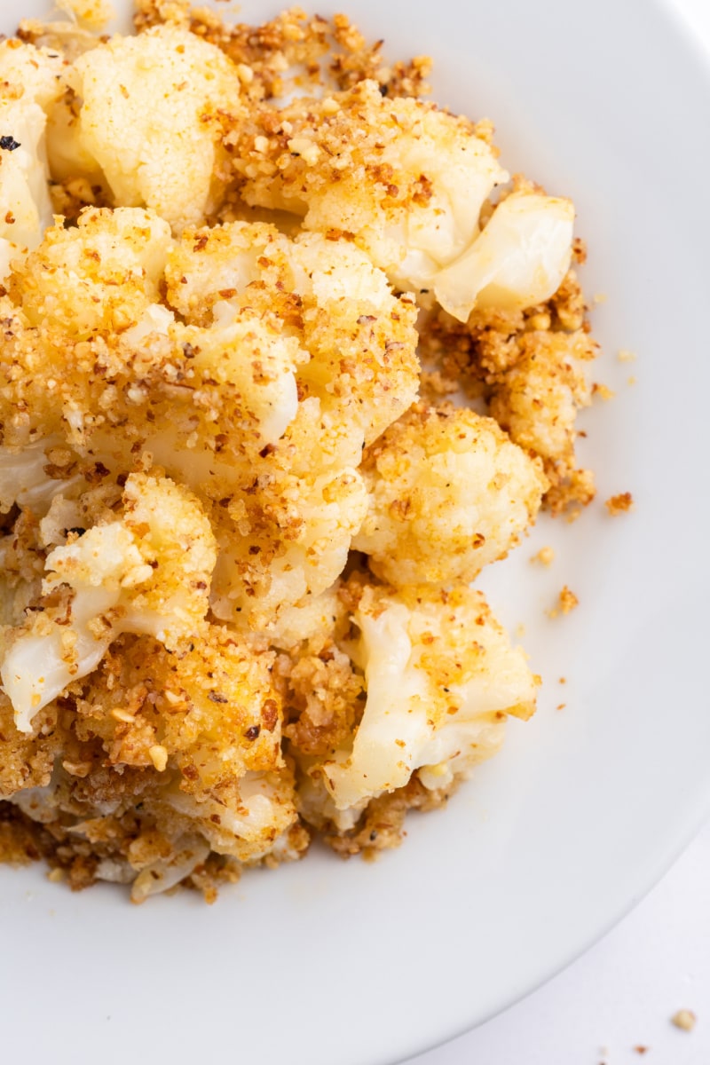 cauliflower gratin serving on plate