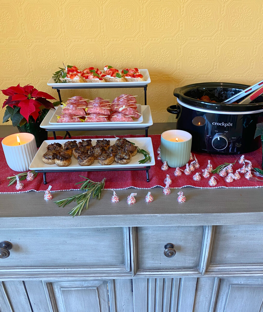 party spread displayed with appetizers