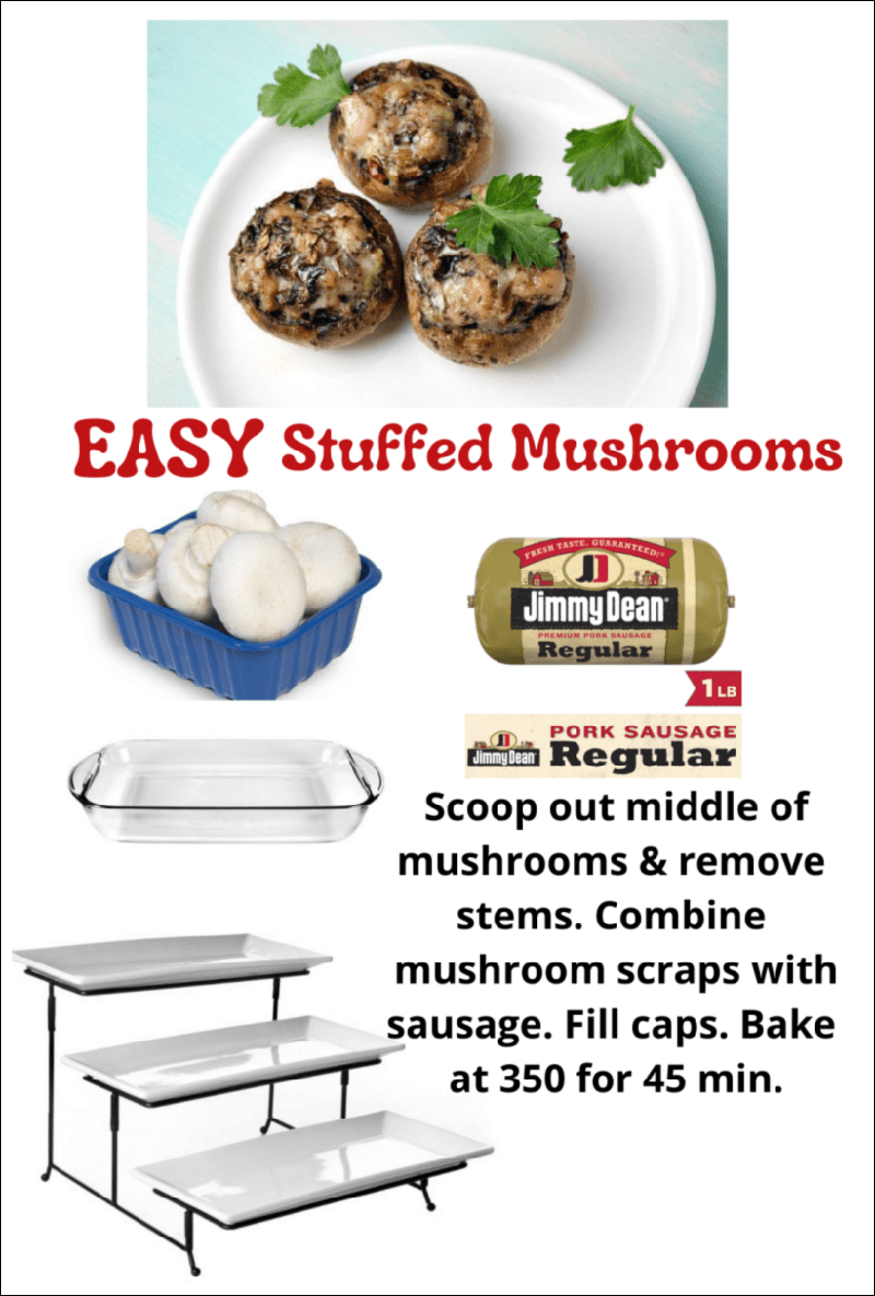 easy stuffed mushrooms graphic