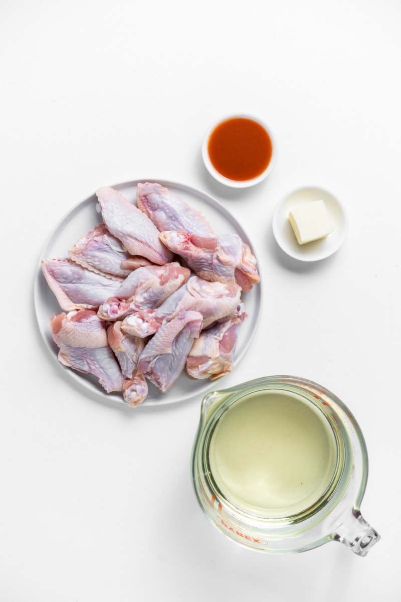 ingredients displayed for making buffalo wings