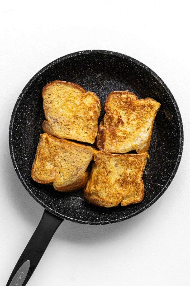 french toast cooking in a skillet