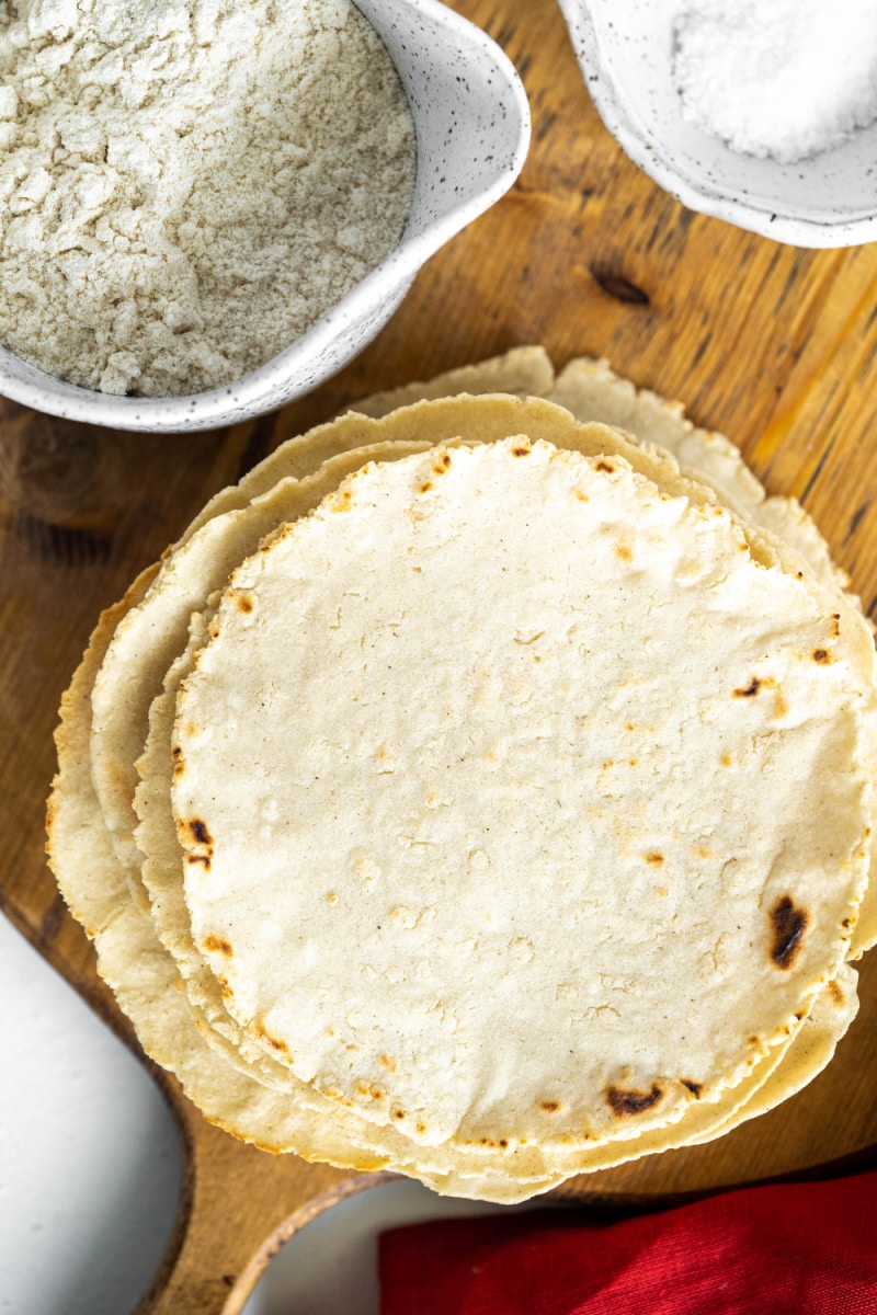 stack of corn tortillas